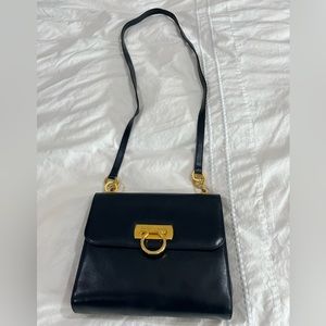 Vintage Ferragamo leather blue bag